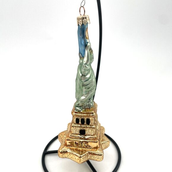Landmark Creations Statue of Liberty NYC Glass Ornament Hand Painted '98 Box Tag - Picture 7 of 14